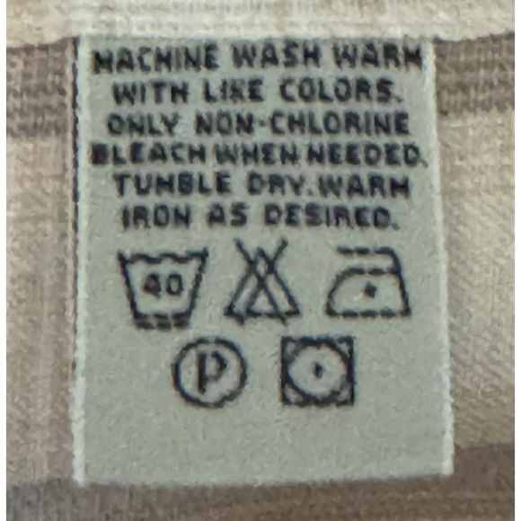 VTG Eddie Bauer Men’s M Button Front Shirt Beige Brown Tan Plaid Long Sleeve EUC - Picture 7 of 9